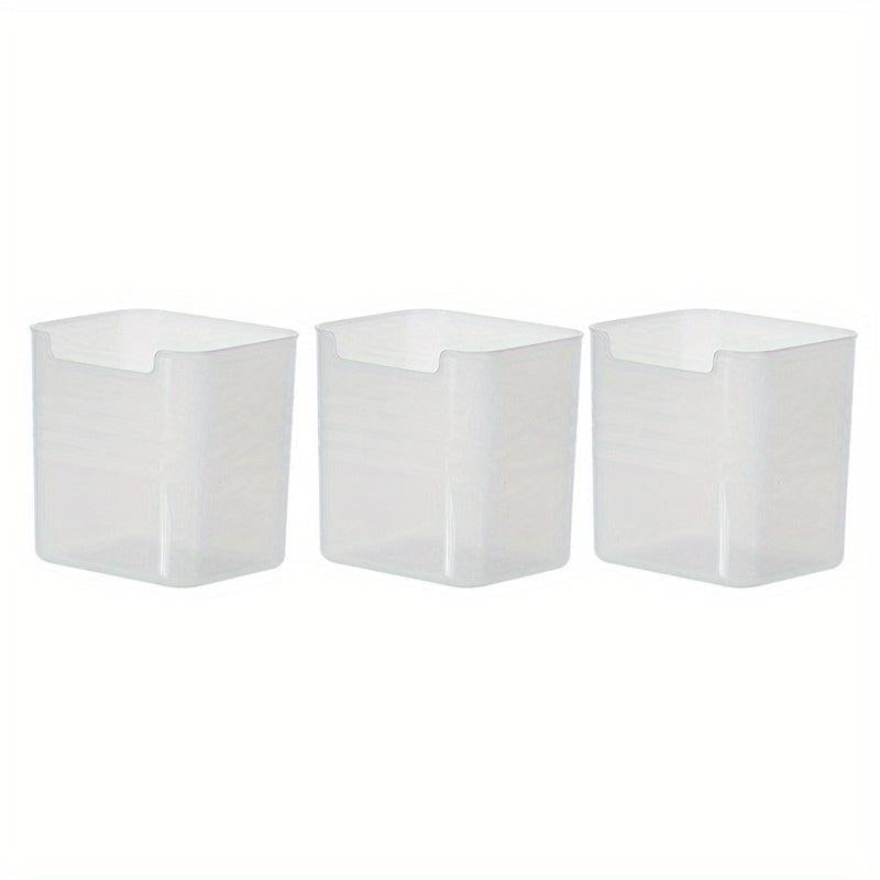 6pcs Refrigerator Door Organizer Bins Clear Plastic Food Storage Containers