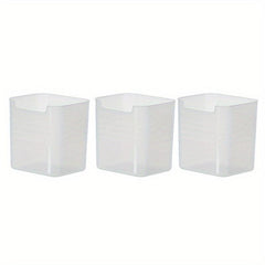 6pcs Refrigerator Door Organizer Bins Clear Plastic Food Storage Containers