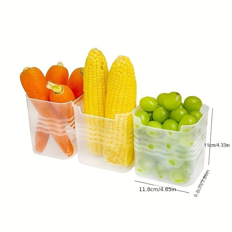 6pcs Refrigerator Door Organizer Bins Clear Plastic Food Storage Containers