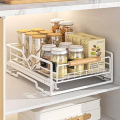 Kitchen Cabinet Sliding Pull Out Drawers Heavy Duty Metal Wire Basket Organ