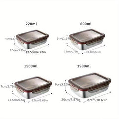 1pc Stainless Steel Food Storage Containers Leak-proof Box