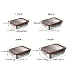 1pc Stainless Steel Food Storage Containers Leak-proof Box