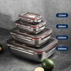 1pc Stainless Steel Food Storage Containers Leak-proof Box