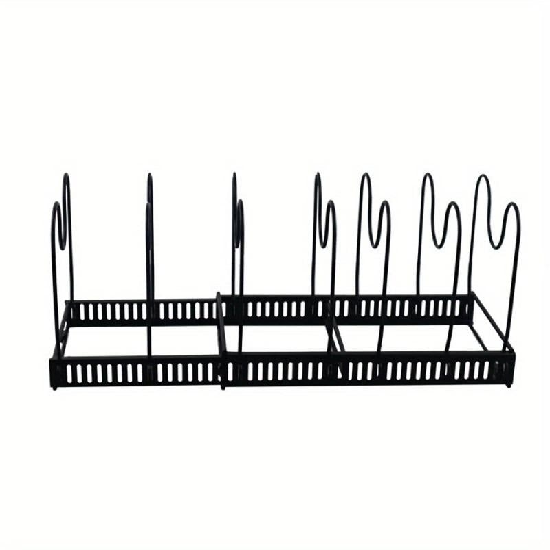 Kitchen Iron Storage Rack Countertop Telescopic Pot Lid Rack