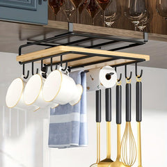 Stainless Steel Under Cabinet Storage Shelf: Cookware Rack with Lid Holder