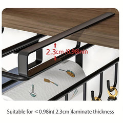 Stainless Steel Under Cabinet Storage Shelf: Cookware Rack with Lid Holder