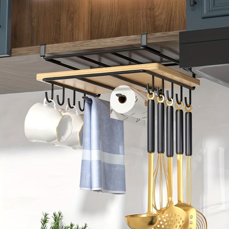 Stainless Steel Under Cabinet Storage Shelf: Cookware Rack with Lid Holder