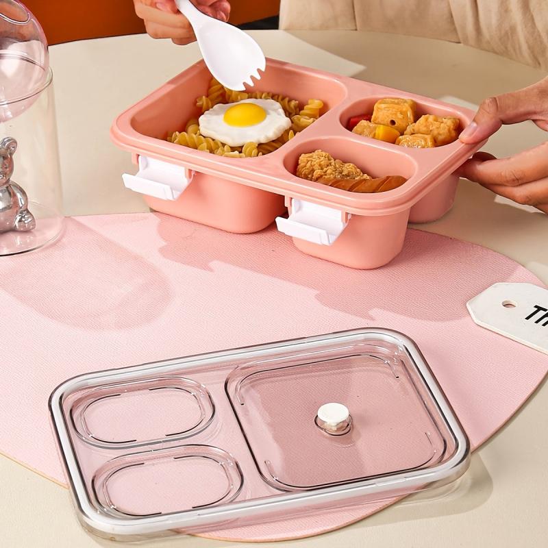 Leakproof 3 Grid Lunch Box for Teenagers and Workers Large Capacity Bento Box