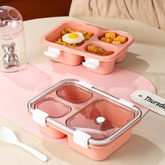 Leakproof 3 Grid Lunch Box for Teenagers and Workers Large Capacity Bento Box