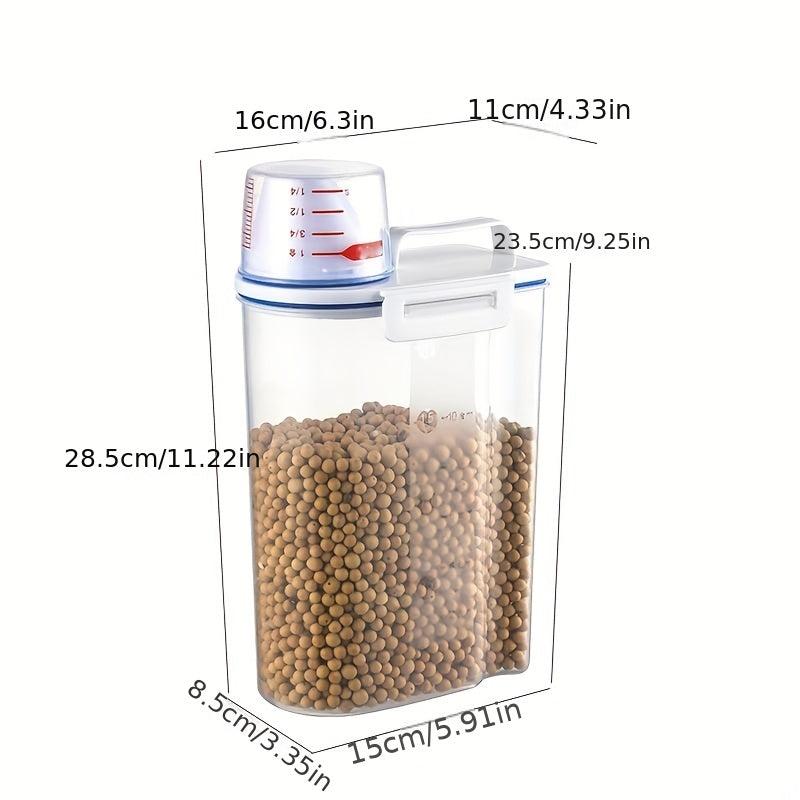 Large Capacity Rice Bucket With Measuring Cup