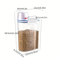 Large Capacity Rice Bucket With Measuring Cup