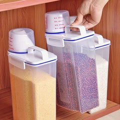 Large Capacity Rice Bucket With Measuring Cup