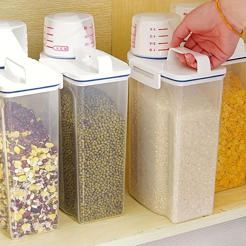 Large Capacity Rice Bucket With Measuring Cup