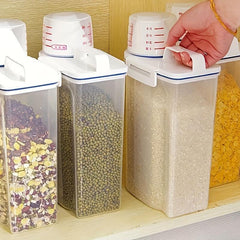 Large Capacity Rice Bucket With Measuring Cup