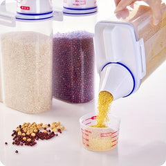 Large Capacity Rice Bucket With Measuring Cup