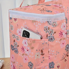 Flower Printed Lunch Bag Insulated Picnic Backpack