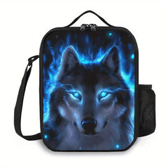 1PC Animal Wolf Lunch Bag Ice Pack Multifunctional Outdoor Picnic Bag Waterproof