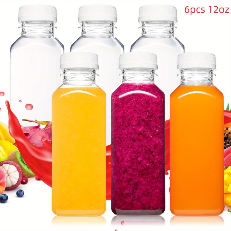 6pcs Plastic Juice Bottles Caps Variety Pack