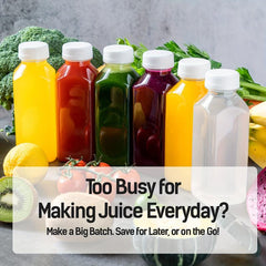 6pcs Plastic Juice Bottles Caps Variety Pack