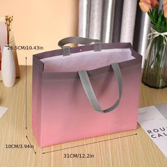 Gradient Non-woven Tote Bag Waterproof Eco Friendly Reusable Grocery Bags