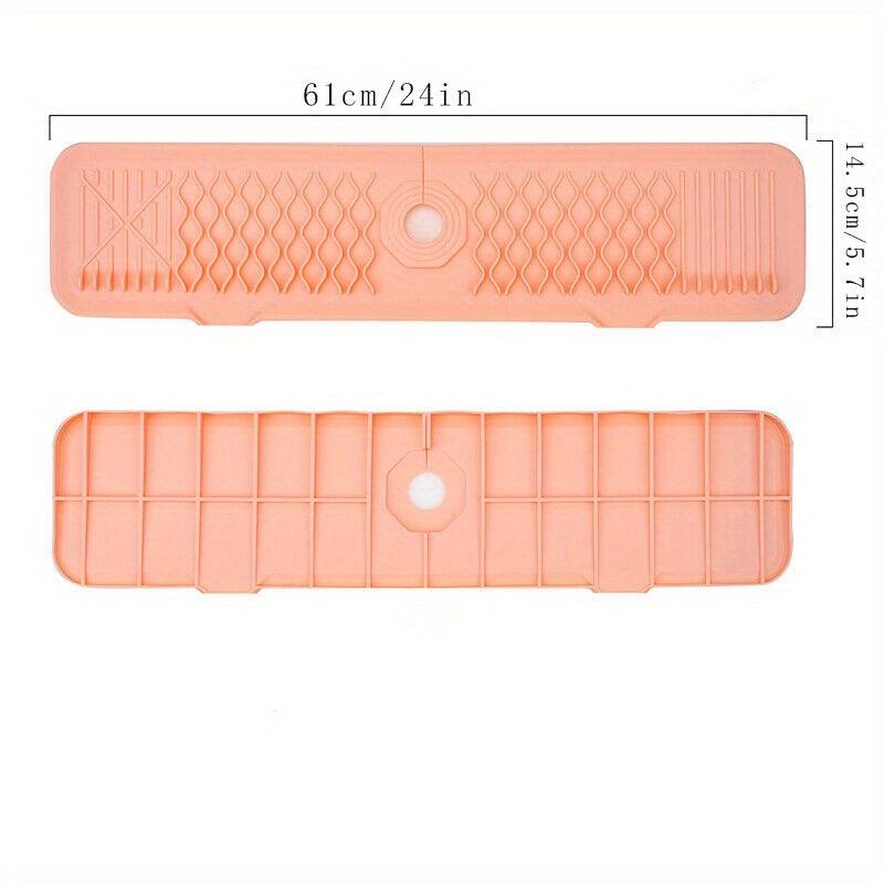 Silicone Kitchen Sink Splash Guard with Faucet Handle Drip Catcher