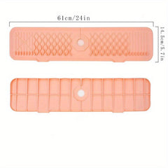Silicone Kitchen Sink Splash Guard with Faucet Handle Drip Catcher