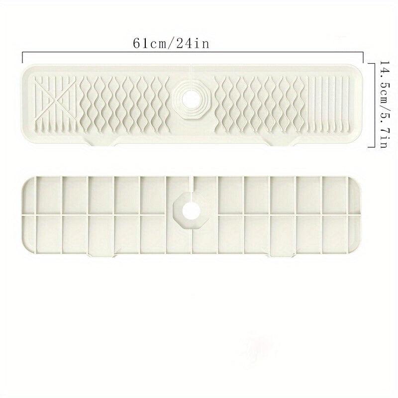 Silicone Kitchen Sink Splash Guard with Faucet Handle Drip Catcher