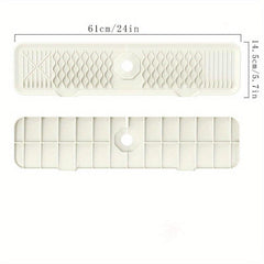 Silicone Kitchen Sink Splash Guard with Faucet Handle Drip Catcher