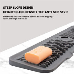 Silicone Kitchen Sink Splash Guard with Faucet Handle Drip Catcher