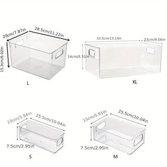 Clear Refrigerator Organizer Bin Food Safe BPA with Handles