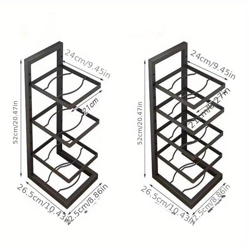 Kitchen Storage Rack Pan Holder Cabinet Layered Pot Pan Lid Holder