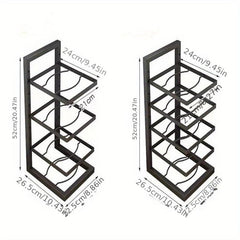 Kitchen Storage Rack Pan Holder Cabinet Layered Pot Pan Lid Holder