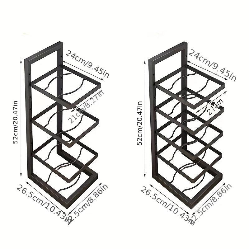 Kitchen Storage Rack Pan Holder Cabinet Layered Pot Pan Lid Holder