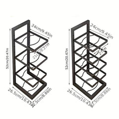 Kitchen Storage Rack Pan Holder Cabinet Layered Pot Pan Lid Holder