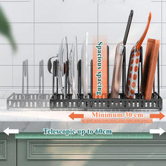 Expandable Pot and Pan Organizer Rack with Adjustable Dividers