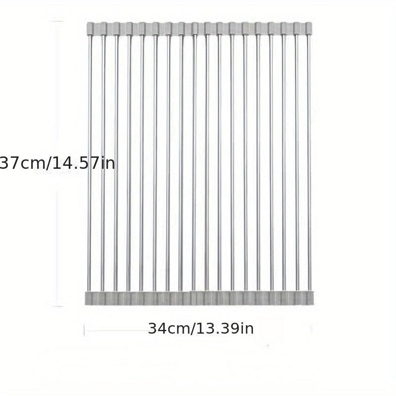 Collapsible Stainless Steel Dish Drying Rack Roll up Sink Drain Rack
