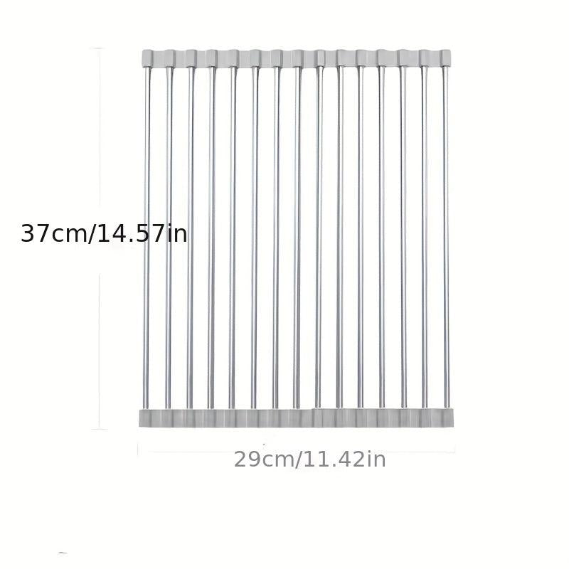 Collapsible Stainless Steel Dish Drying Rack Roll up Sink Drain Rack