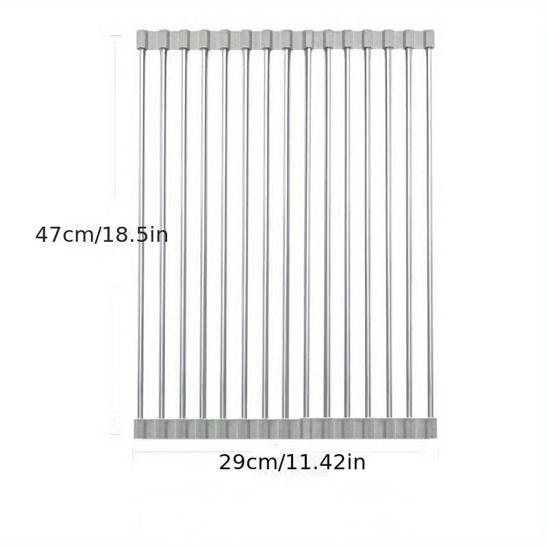 Collapsible Stainless Steel Dish Drying Rack Roll up Sink Drain Rack