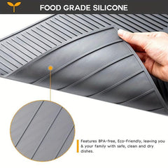 Large Silicone Draining Board Mat Heat Resistant Dishwasher Safe