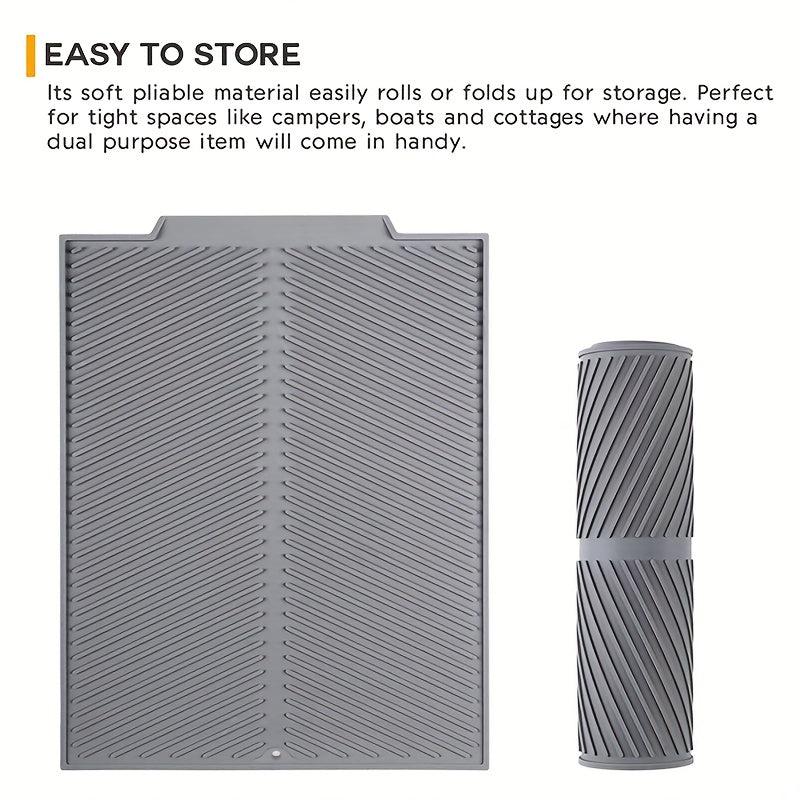 Large Silicone Draining Board Mat Heat Resistant Dishwasher Safe
