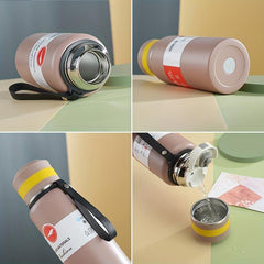 Stainless Steel Vacuum Flask with Large Capacity and Insulated Lid
