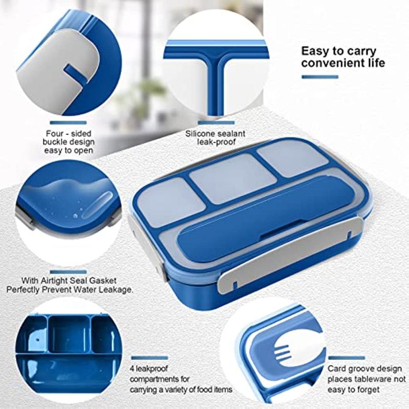 Bento Lunch Box Microwave & Dishwasher Safe For Back School