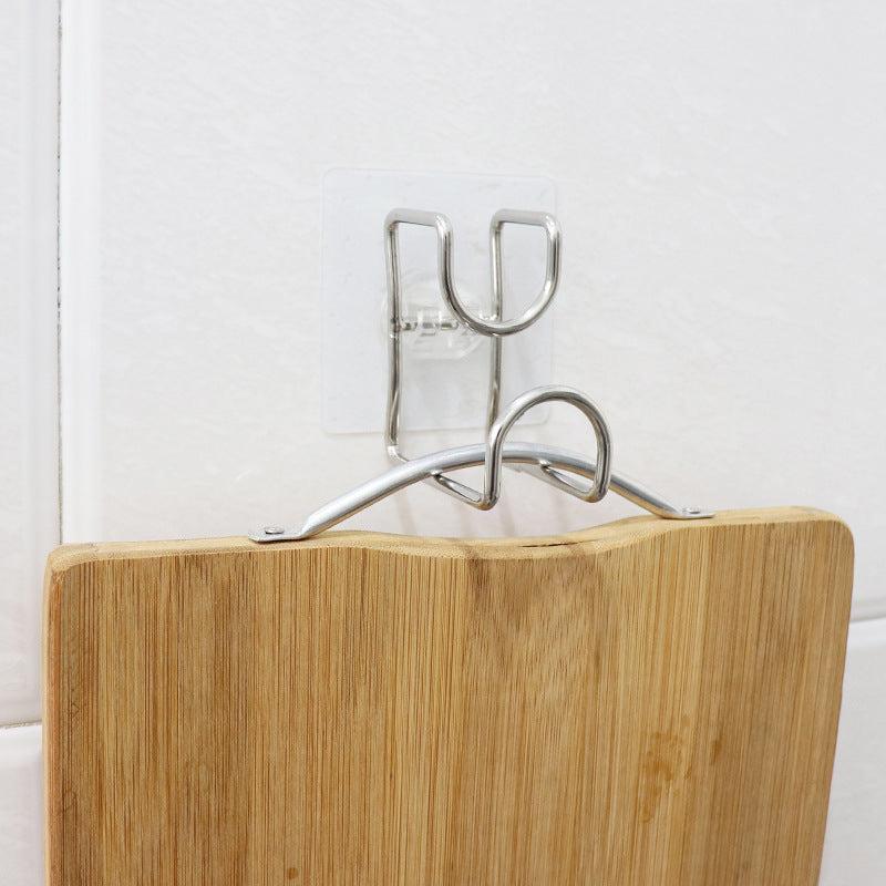 Wall Mounted Hook Punch Washbasin Holder Stainless Steel Bathroom Storage