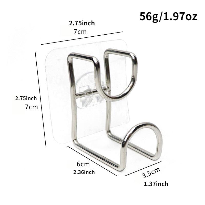 Wall Mounted Hook Punch Washbasin Holder Stainless Steel Bathroom Storage