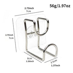 Wall Mounted Hook Punch Washbasin Holder Stainless Steel Bathroom Storage