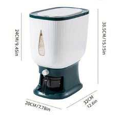 Large Capacity Rice Bucket with Measuring Cup