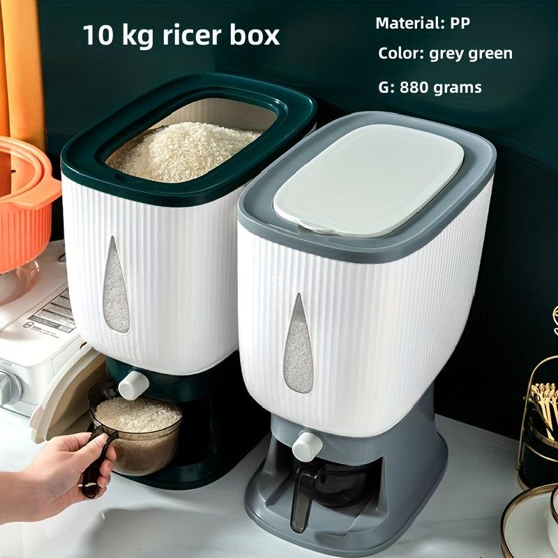 Large Capacity Rice Bucket with Measuring Cup