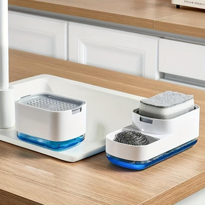Sink Caddy Soap Dispenser with Sponge Holder & Lotion