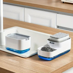 Sink Caddy Soap Dispenser with Sponge Holder & Lotion
