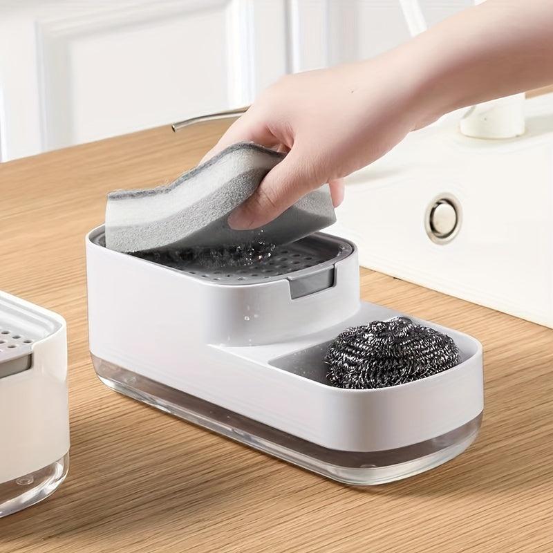 Sink Caddy Soap Dispenser with Sponge Holder & Lotion